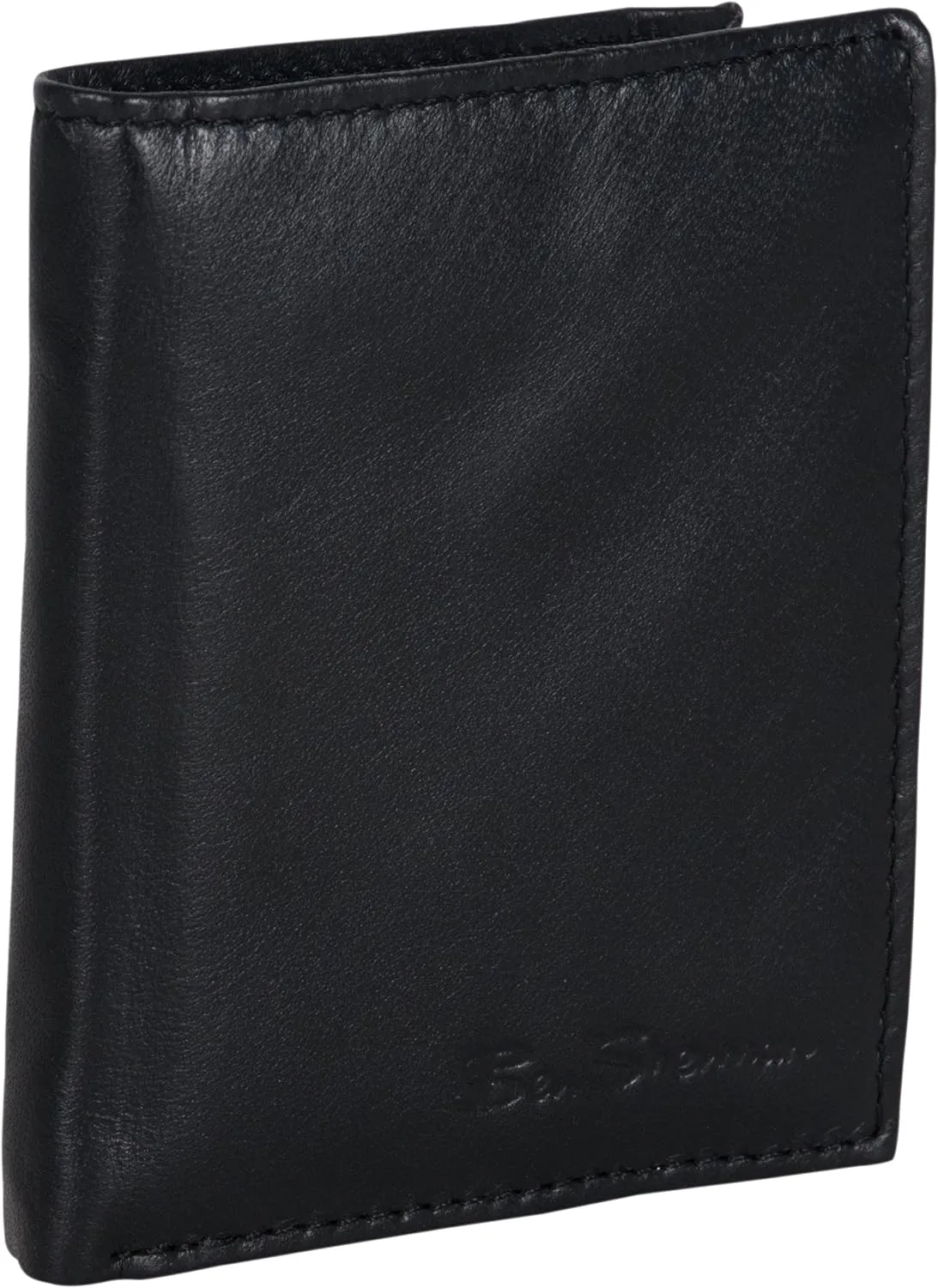 Ben Sherman Men's Manchester Slim Bifold Full-Grain Leather RFID Minimalist Gift Box Wallet
