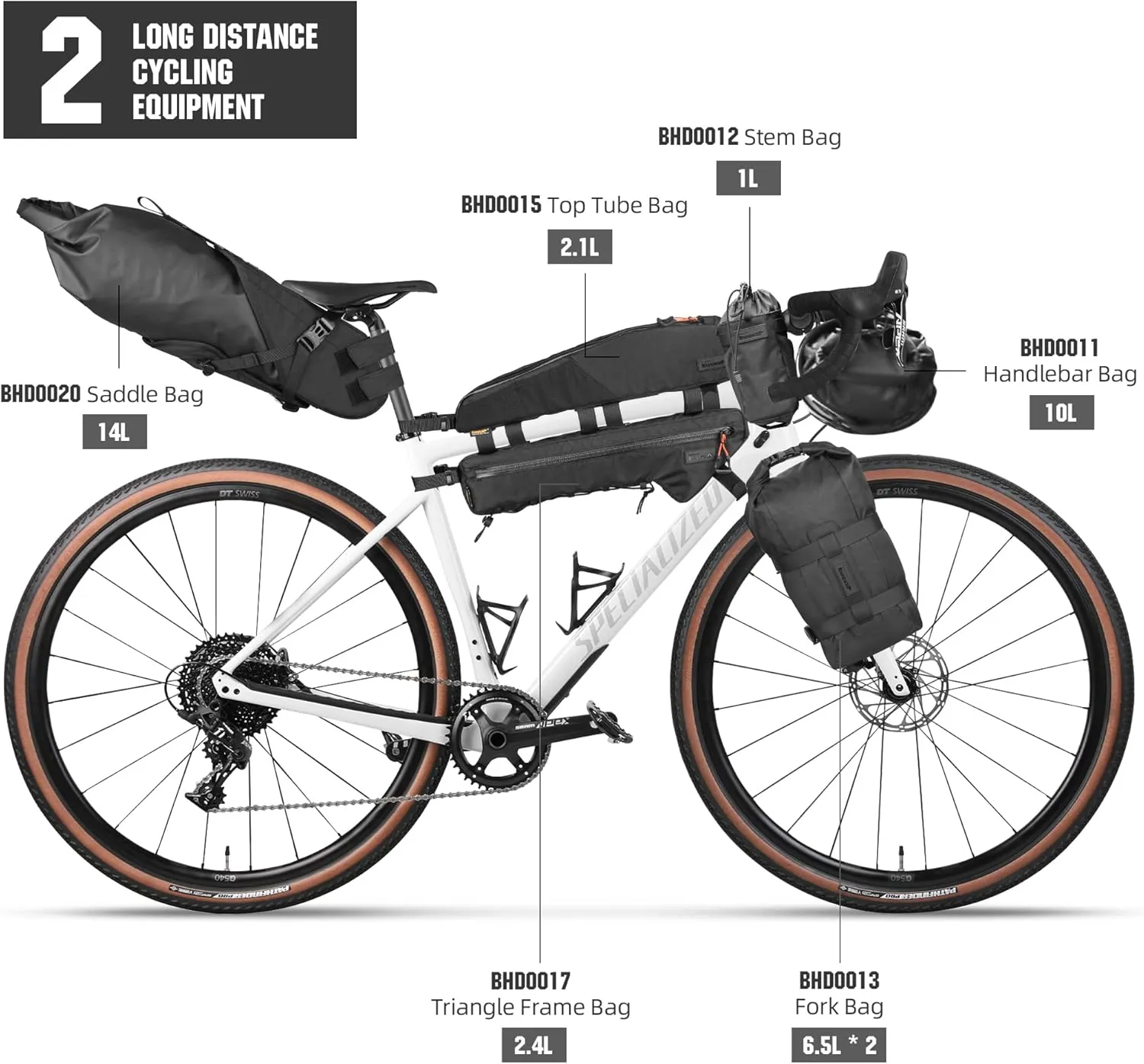 Bike Seat Bag Bicycle Saddle Bag Waterproof Bike Bag Expandable Capacity Cycling Under Seat Pouch 14L for Mountain Road Biking and Commuting Trips (Black)