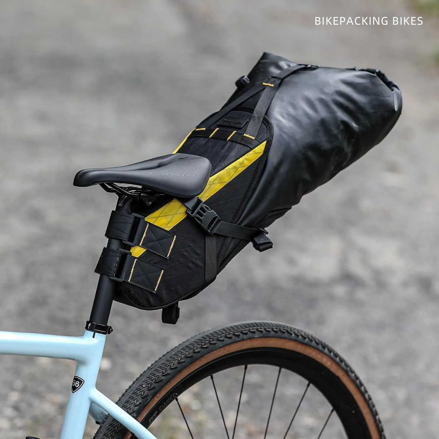 Bike Seat Bag Bicycle Saddle Bag Waterproof Bike Bag Expandable Capacity Cycling Under Seat Pouch 14L for Mountain Road Biking and Commuting Trips (Black)