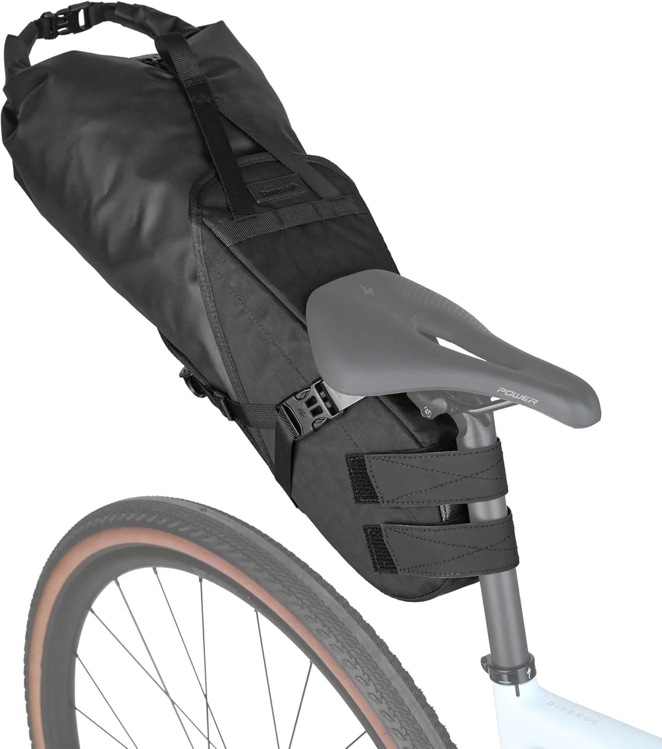 Bike Seat Bag Bicycle Saddle Bag Waterproof Bike Bag Expandable Capacity Cycling Under Seat Pouch 14L for Mountain Road Biking and Commuting Trips (Black)