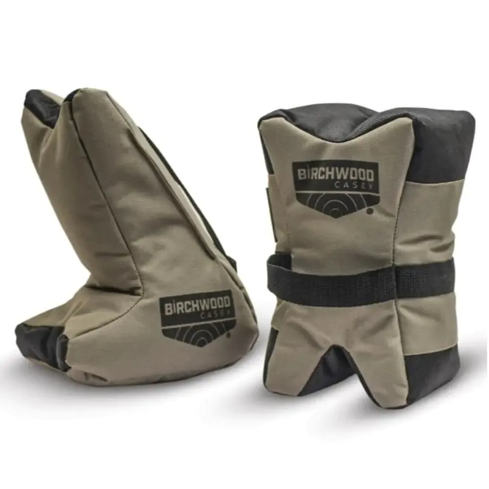 BIRCHWOOD CASEY Tactical Tac-Match Bag Set | Durable Abrasion-Resistant Nylon Front & Rear Filled Shooting Bags for Tactical Rifles