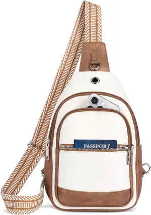 BOSTANTEN 7L Sling Bag For Women CrossBody Bags Large Cross Body Purse Vegan Leather Sling Backpack for Travel Essentials