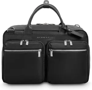 Briggs & Riley Multi-Pocket Cabin Bag - Carry On Luggage for Travel, Softside Bag for Men & Women, Fits in Overhead Bin, Two Slip Pockets, Fits up to 15" Laptop - Rhapsody Collection, Black
