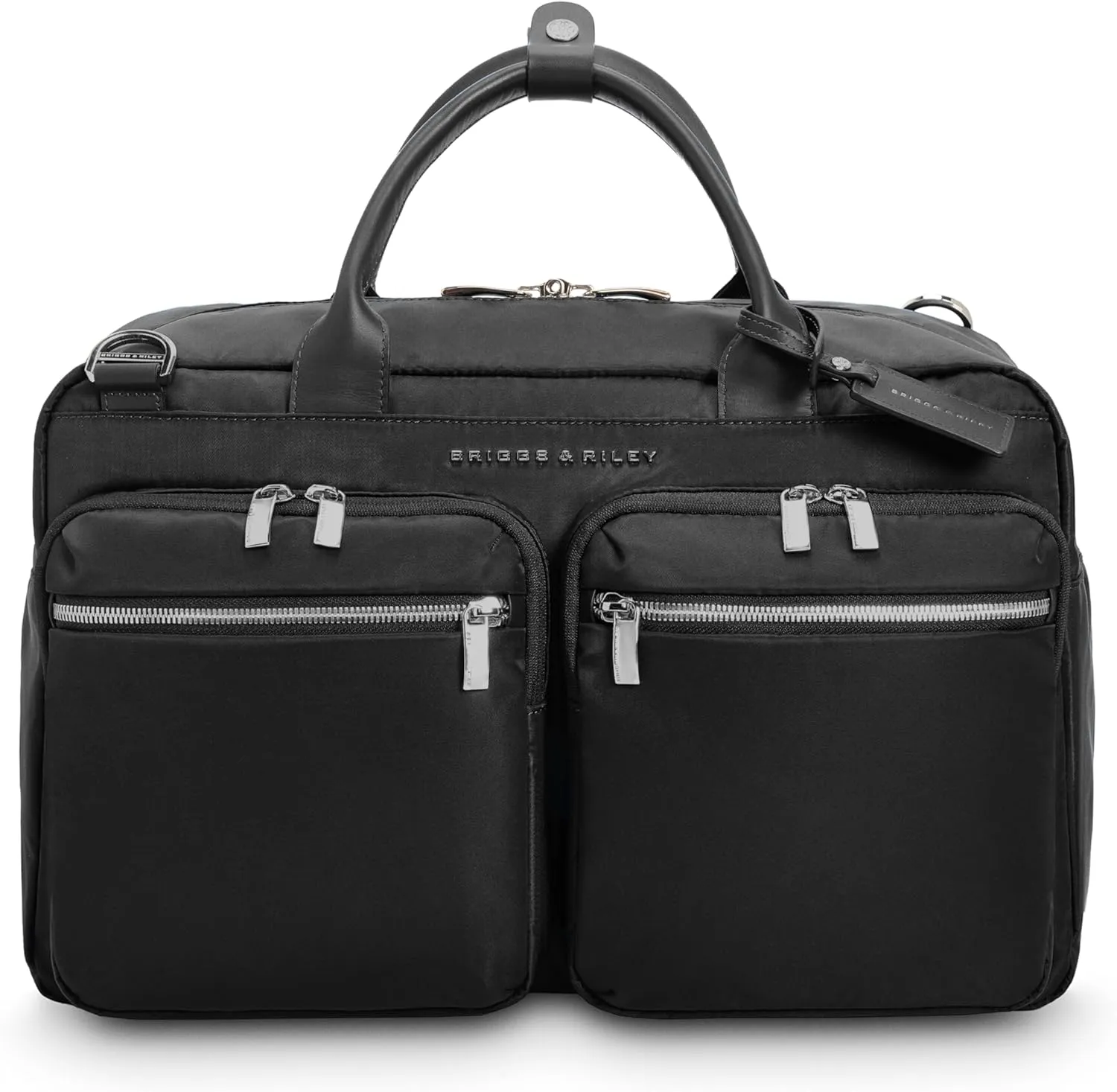 Briggs & Riley Multi-Pocket Cabin Bag - Carry On Luggage for Travel, Softside Bag for Men & Women, Fits in Overhead Bin, Two Slip Pockets, Fits up to 15" Laptop - Rhapsody Collection, Black