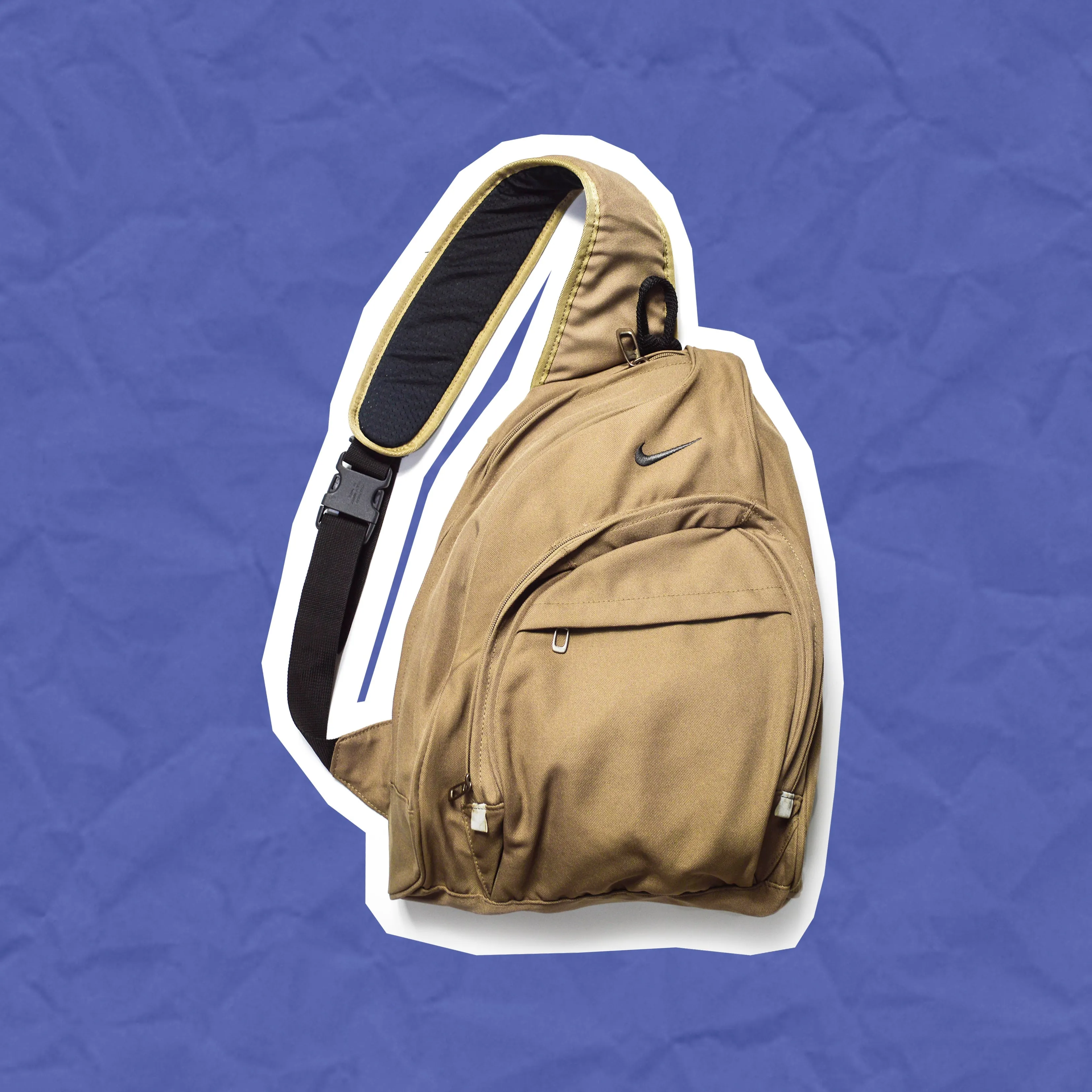 Brown Multi-Pocket Sling Bag (OS)