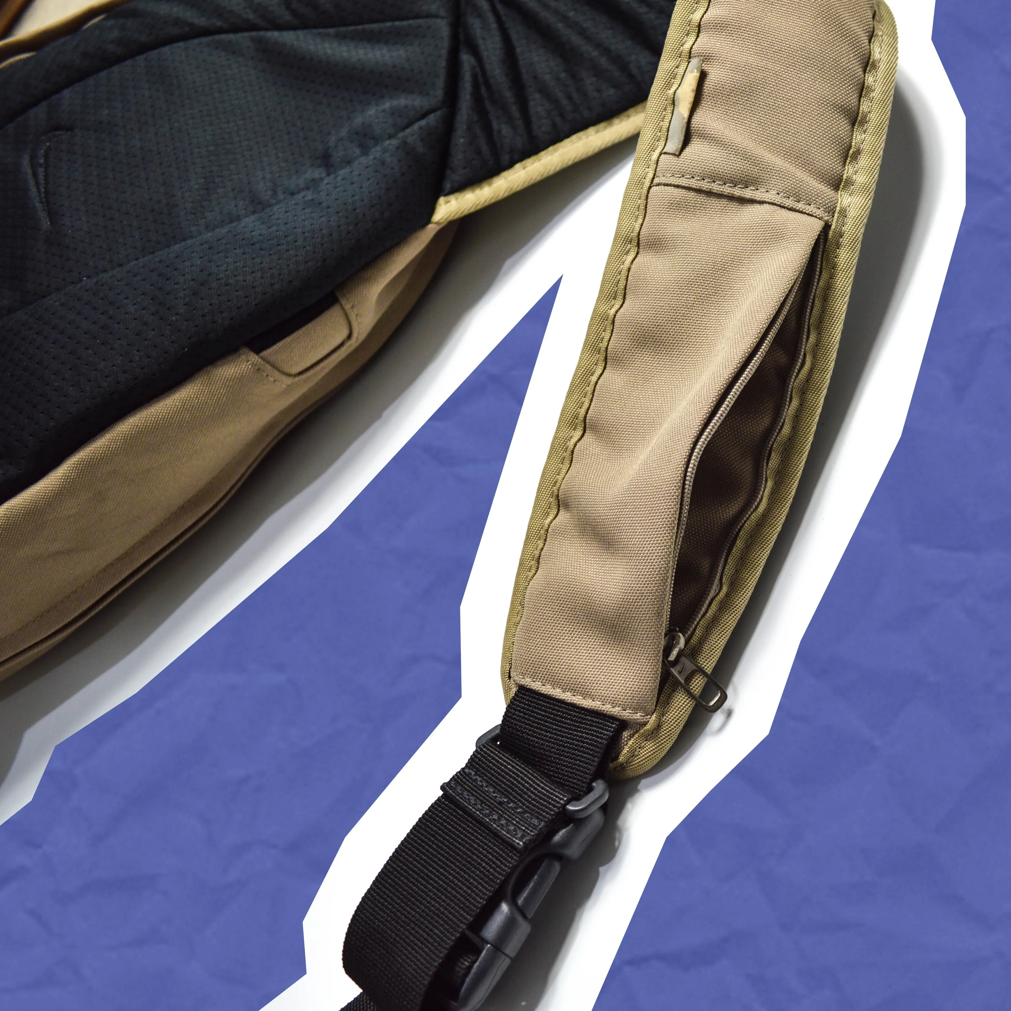 Brown Multi-Pocket Sling Bag (OS)