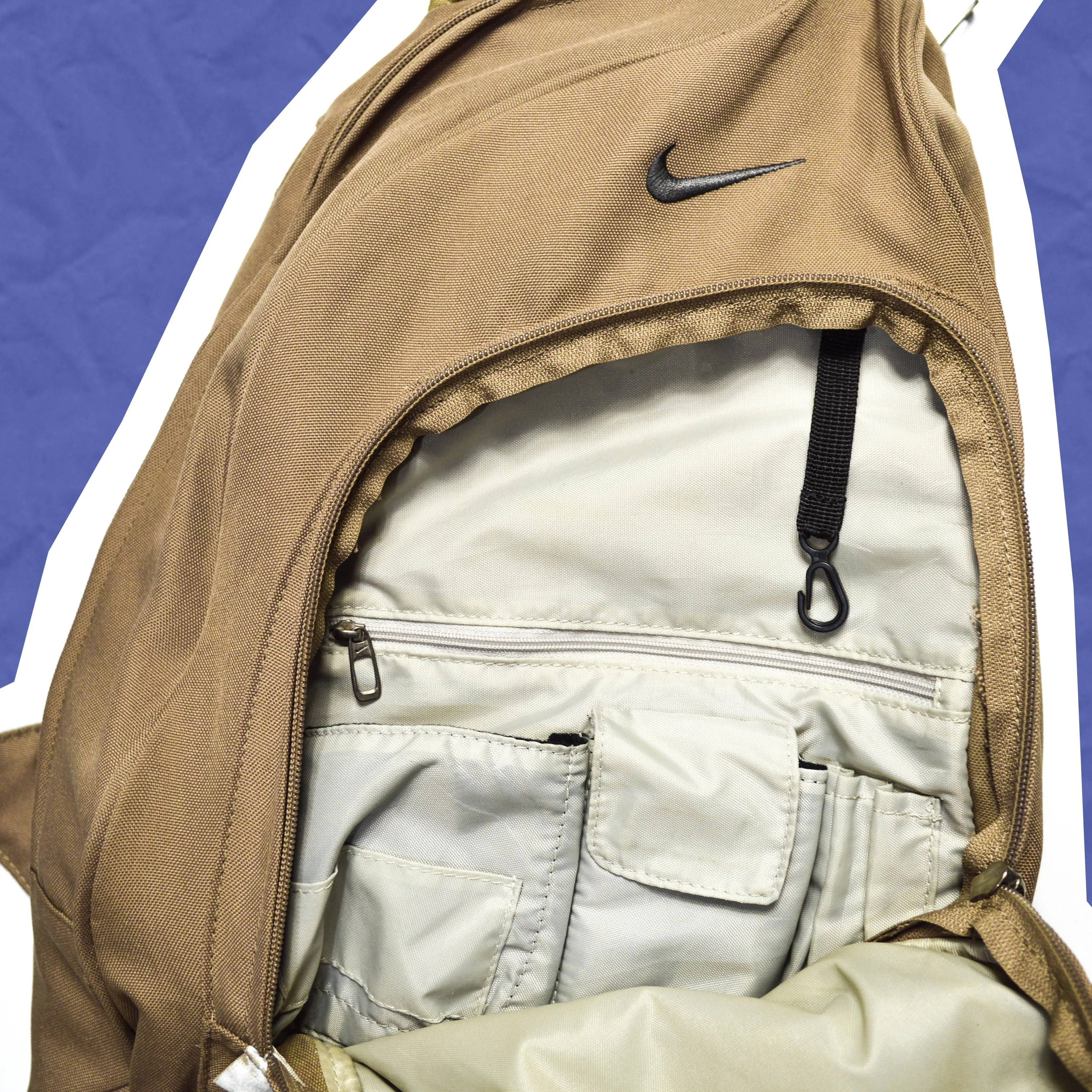 Brown Multi-Pocket Sling Bag (OS)