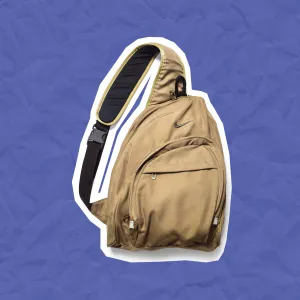 Brown Multi-Pocket Sling Bag (OS)