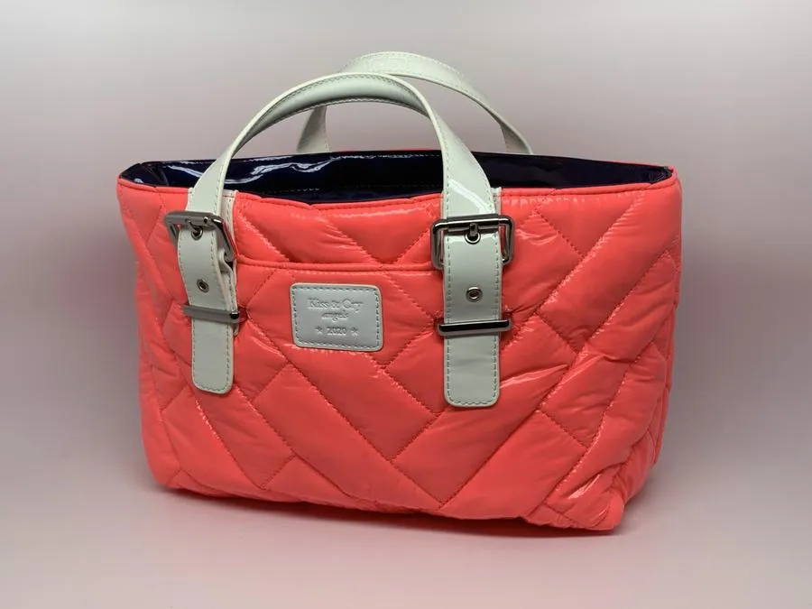 Bubbly - Neon Coral with White Handles
