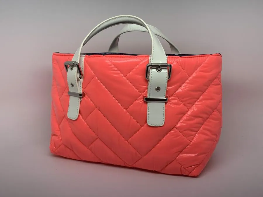 Bubbly - Neon Coral with White Handles