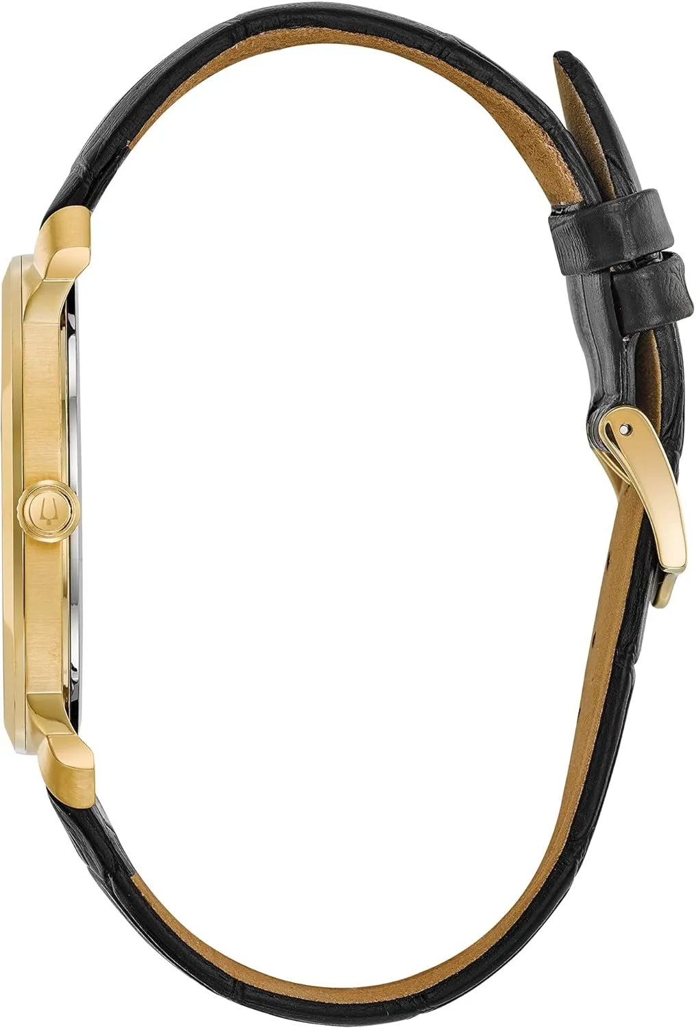 Bulova Men's Classic 3-Hand Quartz Black Leather Strap Watch, Roman Numeral Markers, 41mm