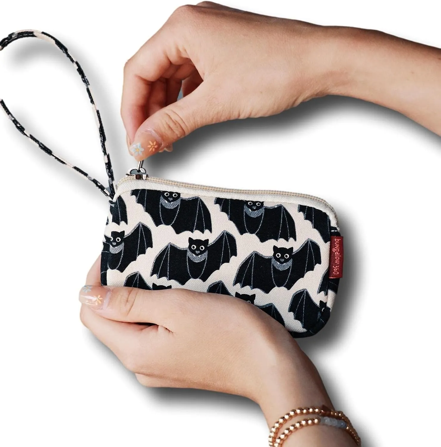 Bungalow 360 Canvas Clutch Coin Purse (BAT)