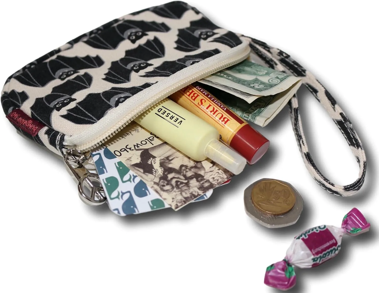 Bungalow 360 Canvas Clutch Coin Purse (BAT)