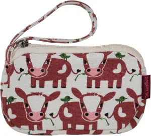 Bungalow 360 Canvas Clutch Coin Purse (Cow)