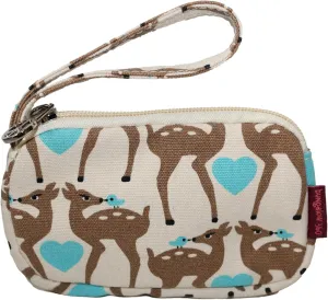Bungalow 360 Canvas Clutch Coin Purse (Deer)