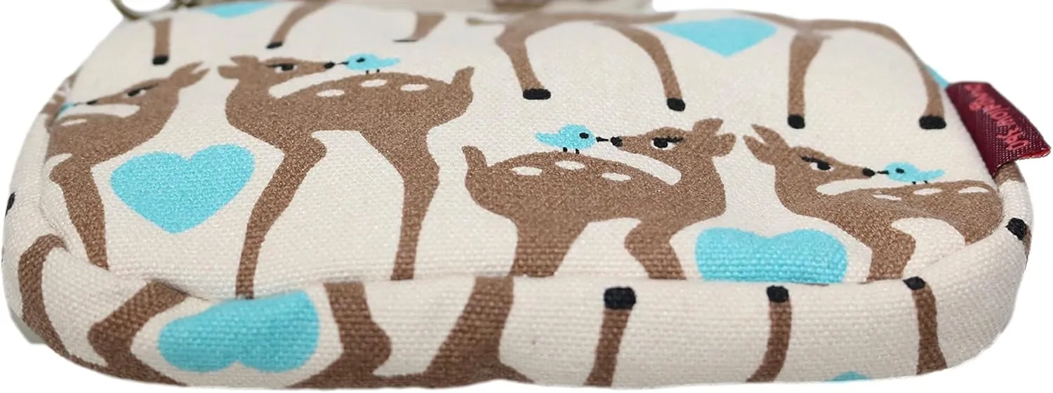 Bungalow 360 Canvas Clutch Coin Purse (Deer)