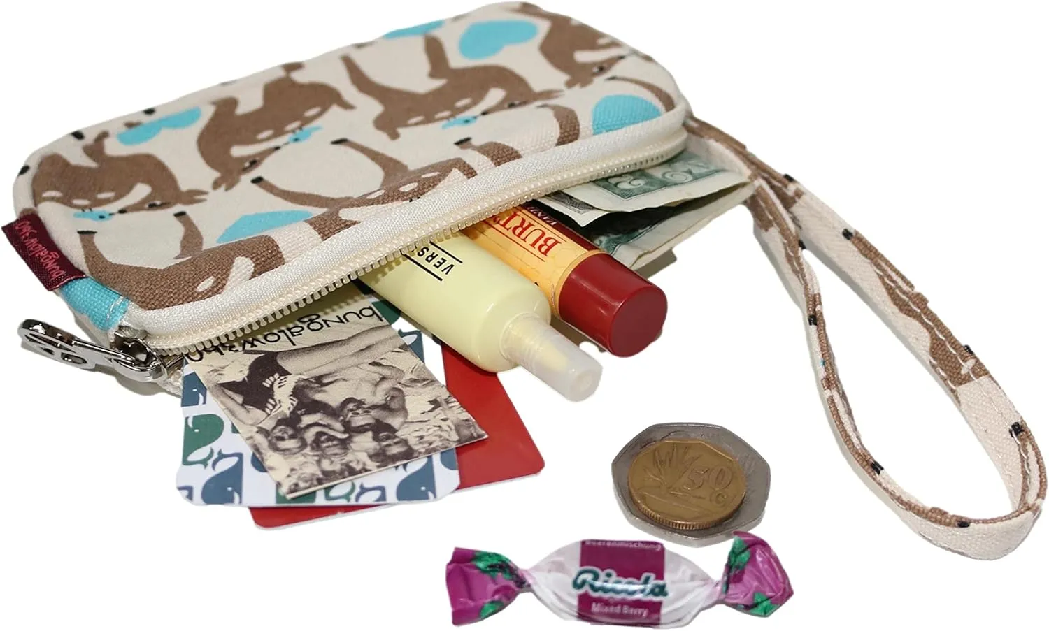Bungalow 360 Canvas Clutch Coin Purse (Deer)