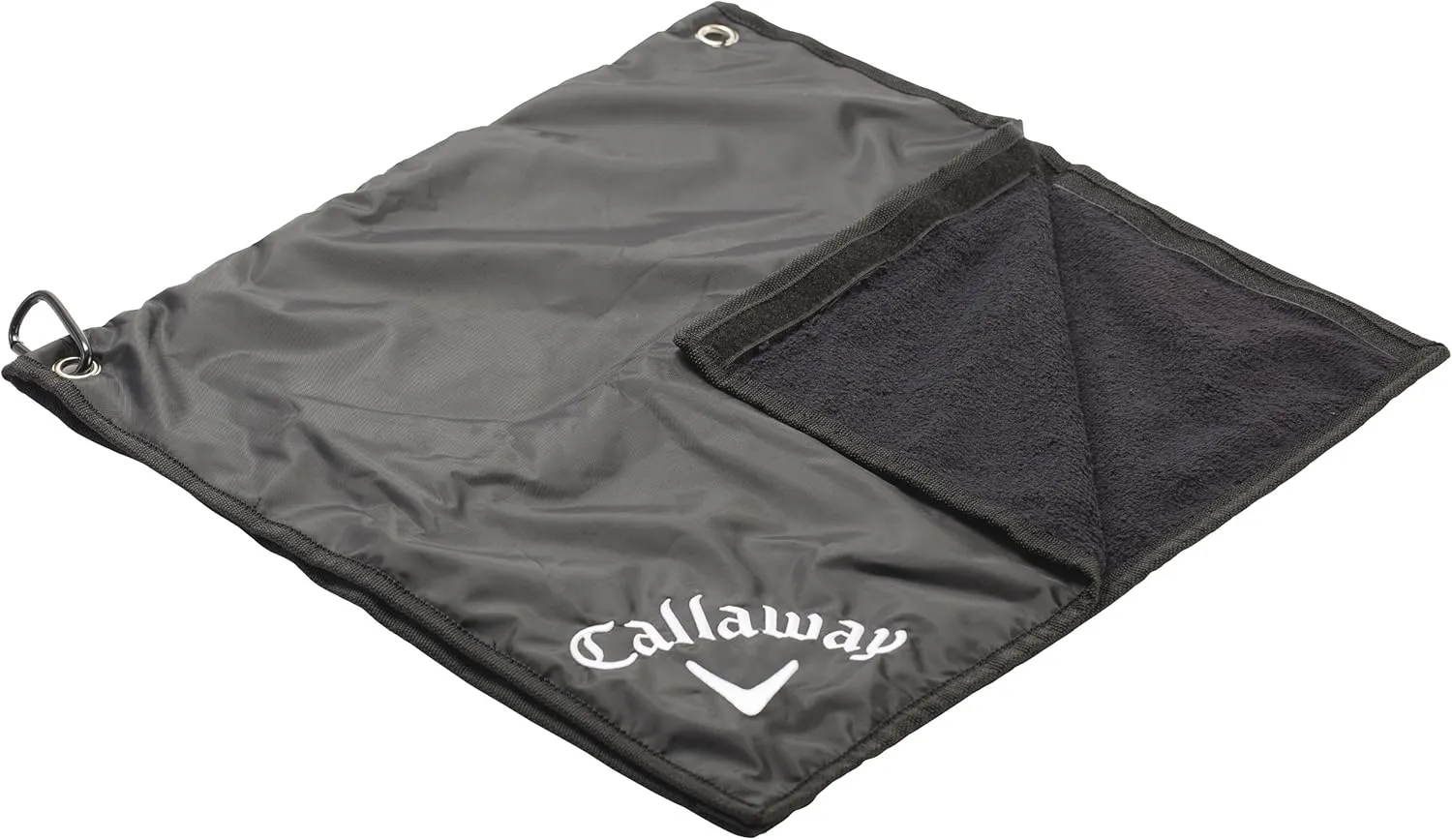 Callaway 2-In-1 Golf Towel & Golf Bag Rain Cover 18.00" x 18.00", Black