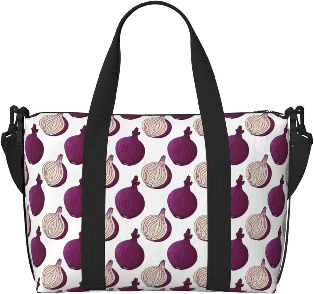 Carry On Duffle Bags Overnight Weekender Bags for Women, purple Onion Pattern Personal Item Travel Bag, Travel Essentials Sport Gym Bag for Men Women