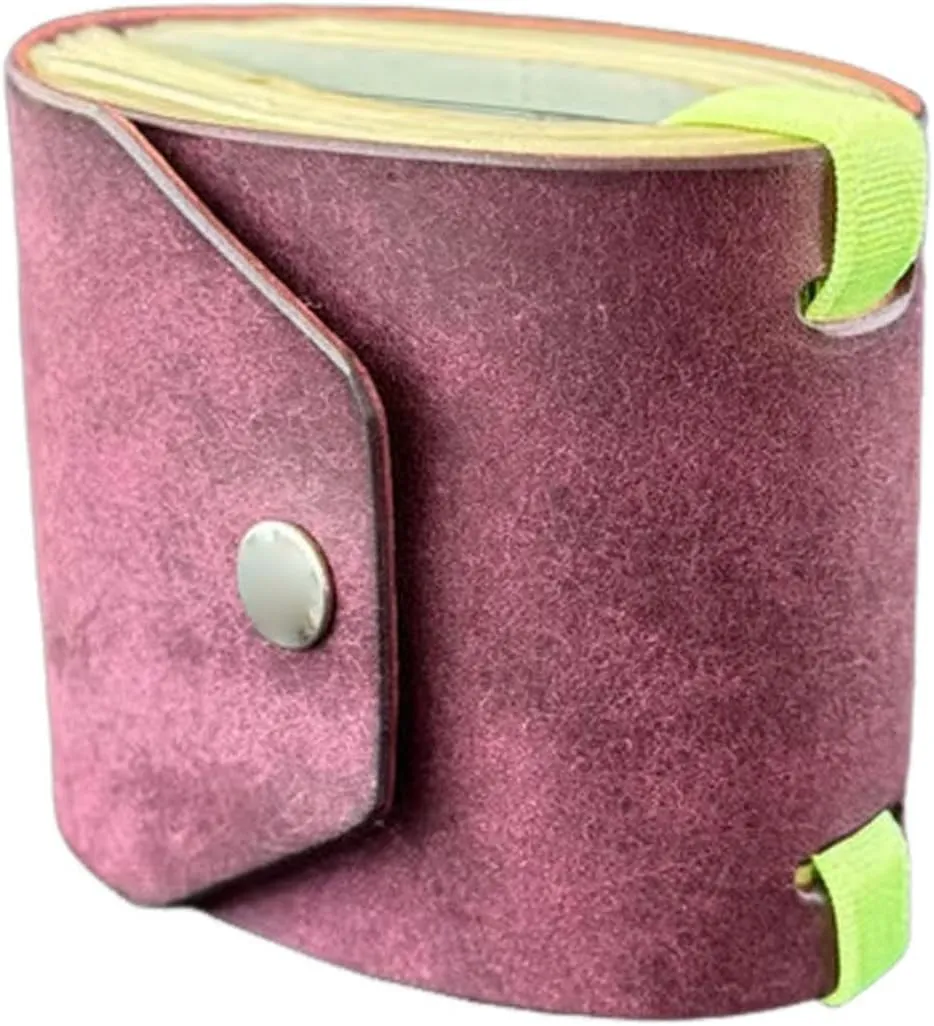 Cash Wrap Wallet with Clasp, Fast Cash Access Money Holder for Cash Leather Money Holder Handy Purse Bands Wallet Organizer (Purple)
