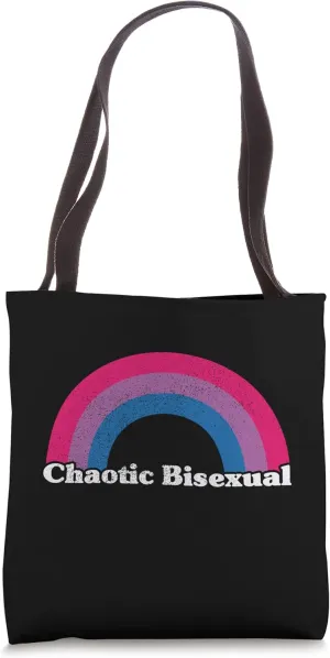 Chaotic Bisexual Bi Pride Bisexual Rainbow Flag Bisexuality Tote Bag