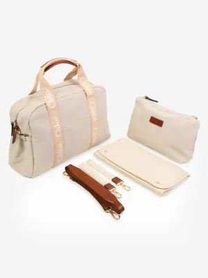 Chloé Baby Canvas Changing Bag in Beige (41cm)