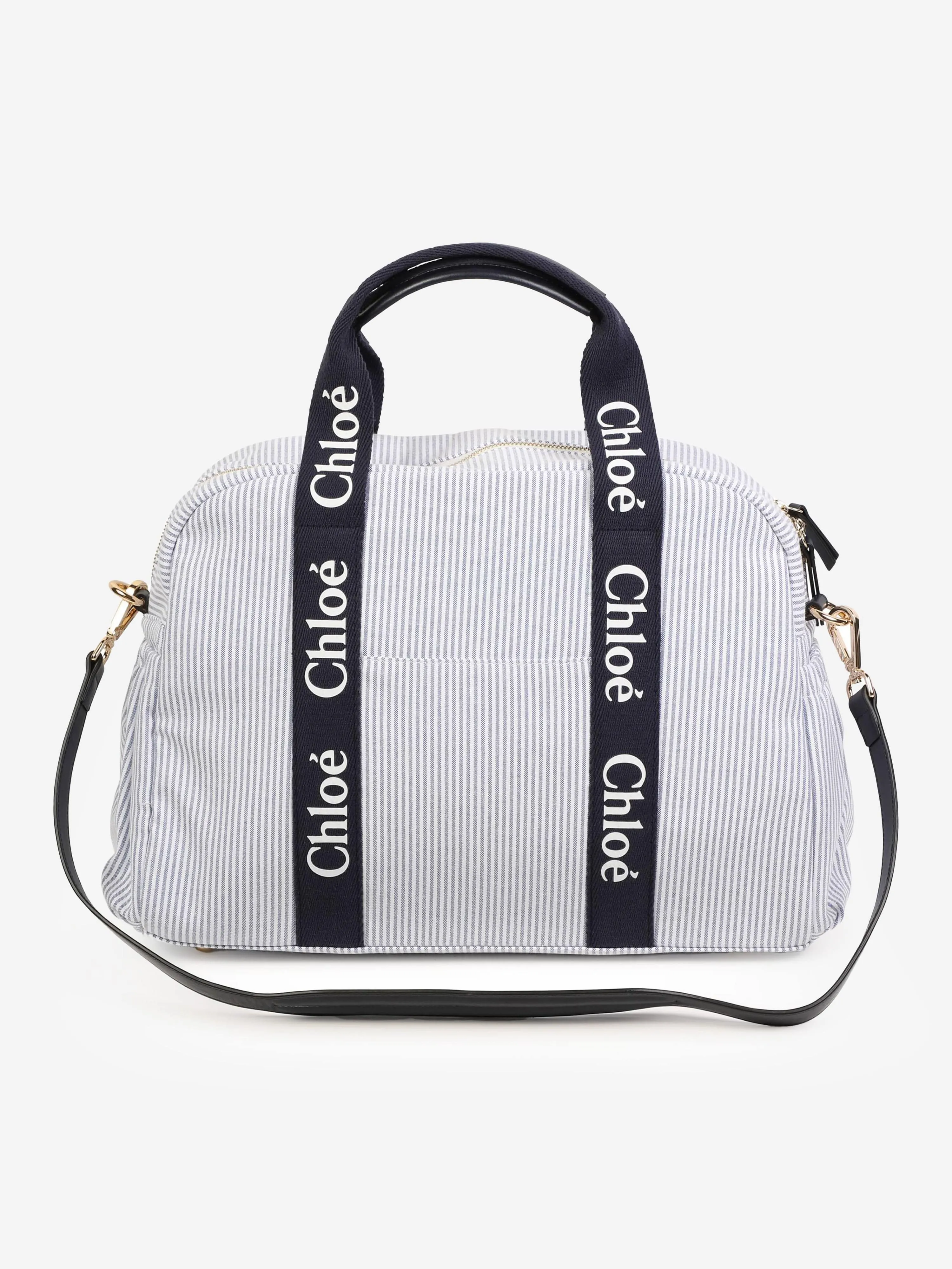 Chloé Baby Striped Changing Bag in Navy (41cm)