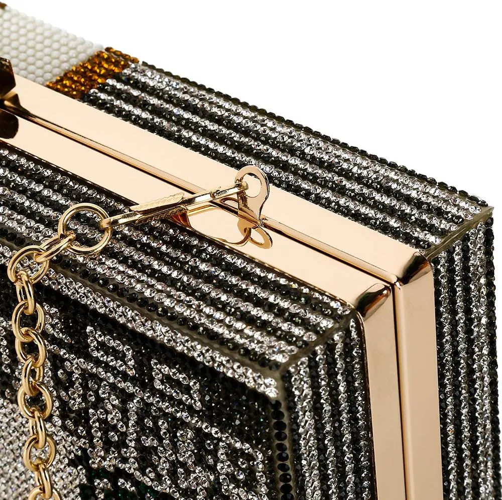 Classic Dollar Style Evening Bags With Diamond Shoulder Bag Wallet Clutch