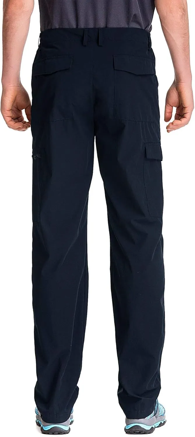 clothin Men's Elastic-Waist Travel Pant Stretchy Lightweight Pant Multi-Pockets Quick Dry Breathable