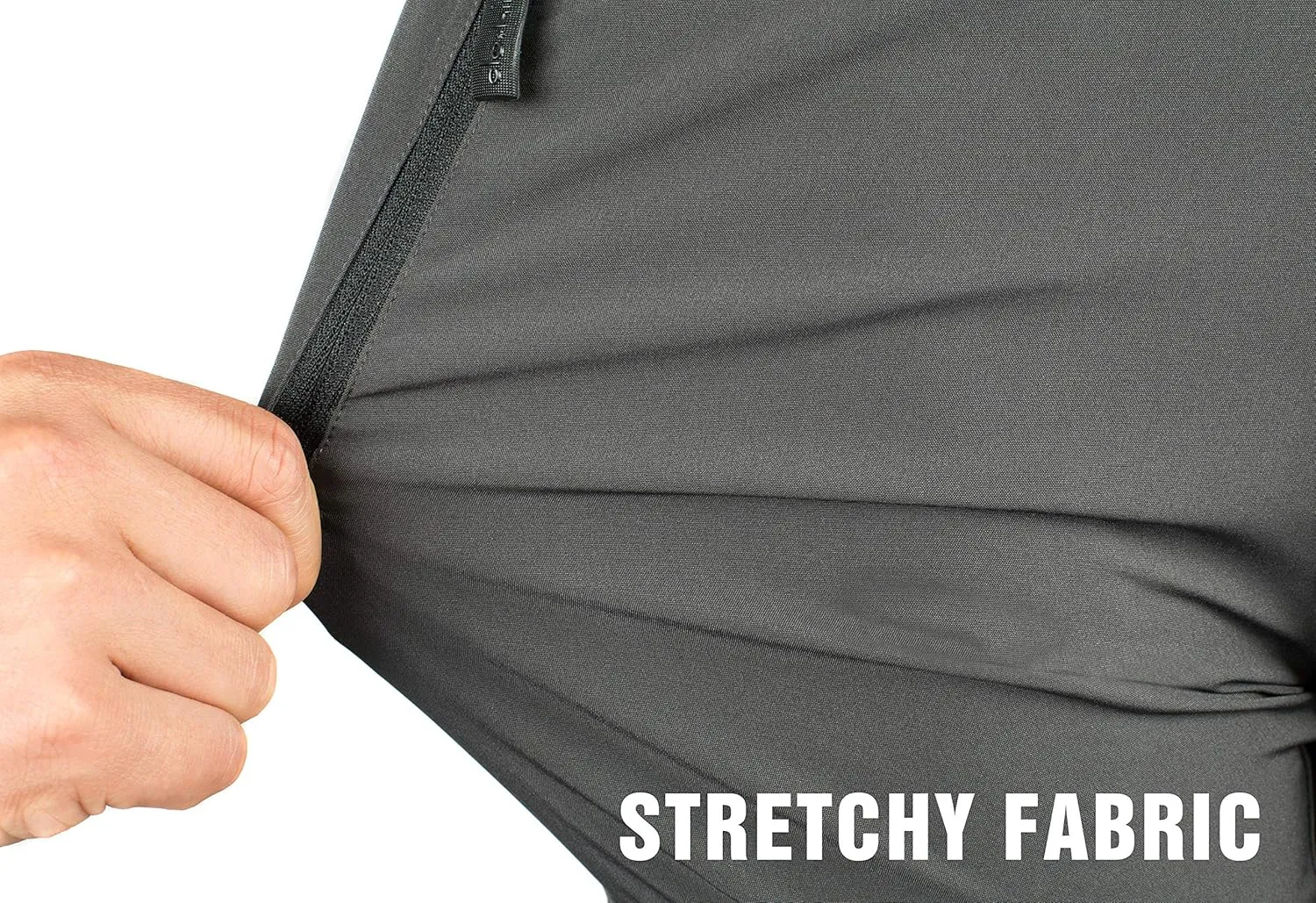 clothin Men's Elastic-Waist Travel Pant Stretchy Lightweight Pant Multi-Pockets Quick Dry Breathable