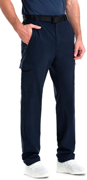 clothin Men's Elastic-Waist Travel Pant Stretchy Lightweight Pant Multi-Pockets Quick Dry Breathable