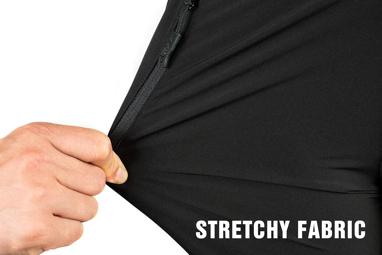 clothin Men's Elastic-Waist Travel Pant Stretchy Lightweight Pant Multi-Pockets Quick Dry Breathable