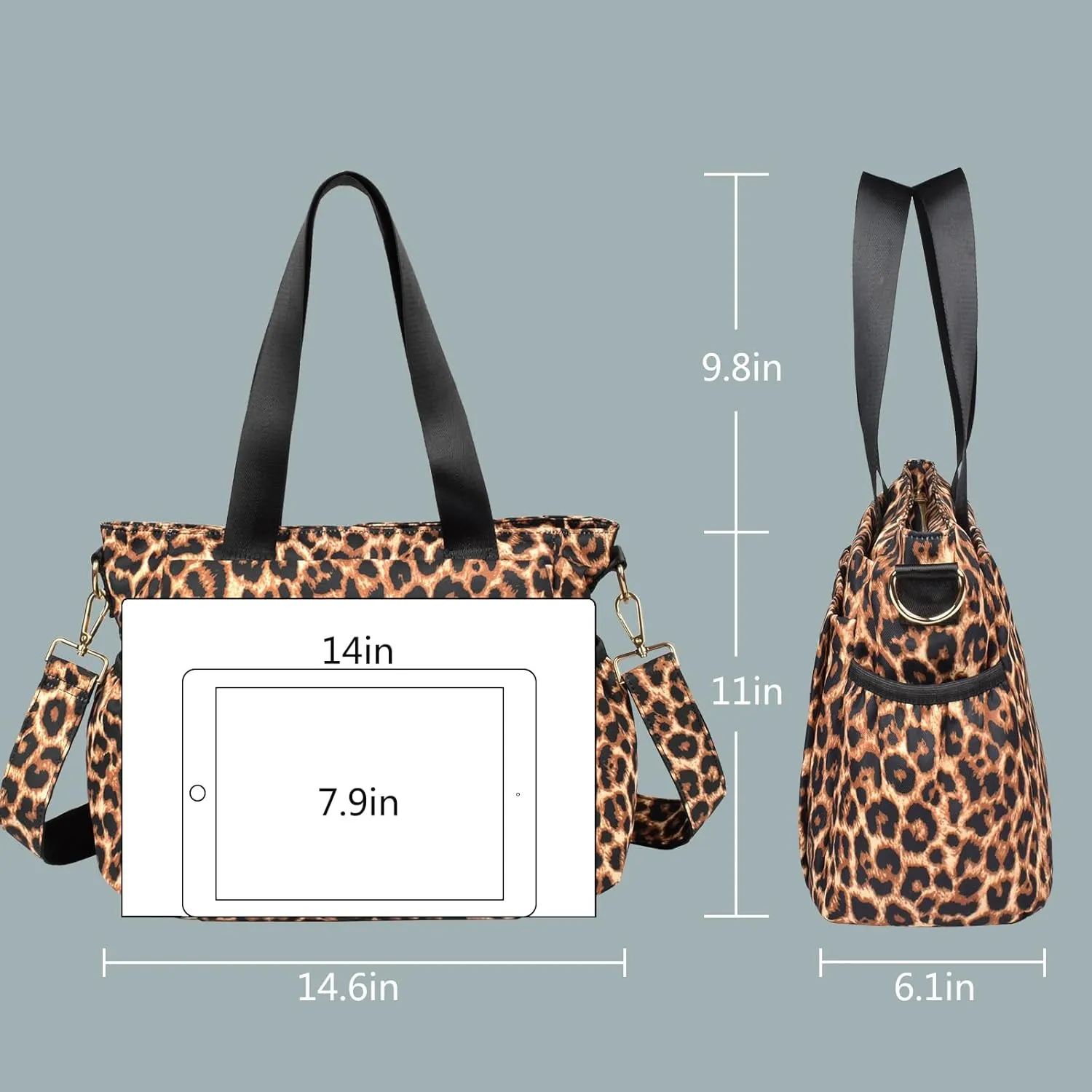 CLOUDMUSIC Crossbody Bags Shoulder Tote Handbag Nylon With Straps Waterproof Multi Bottle Pockets For Women Trendy