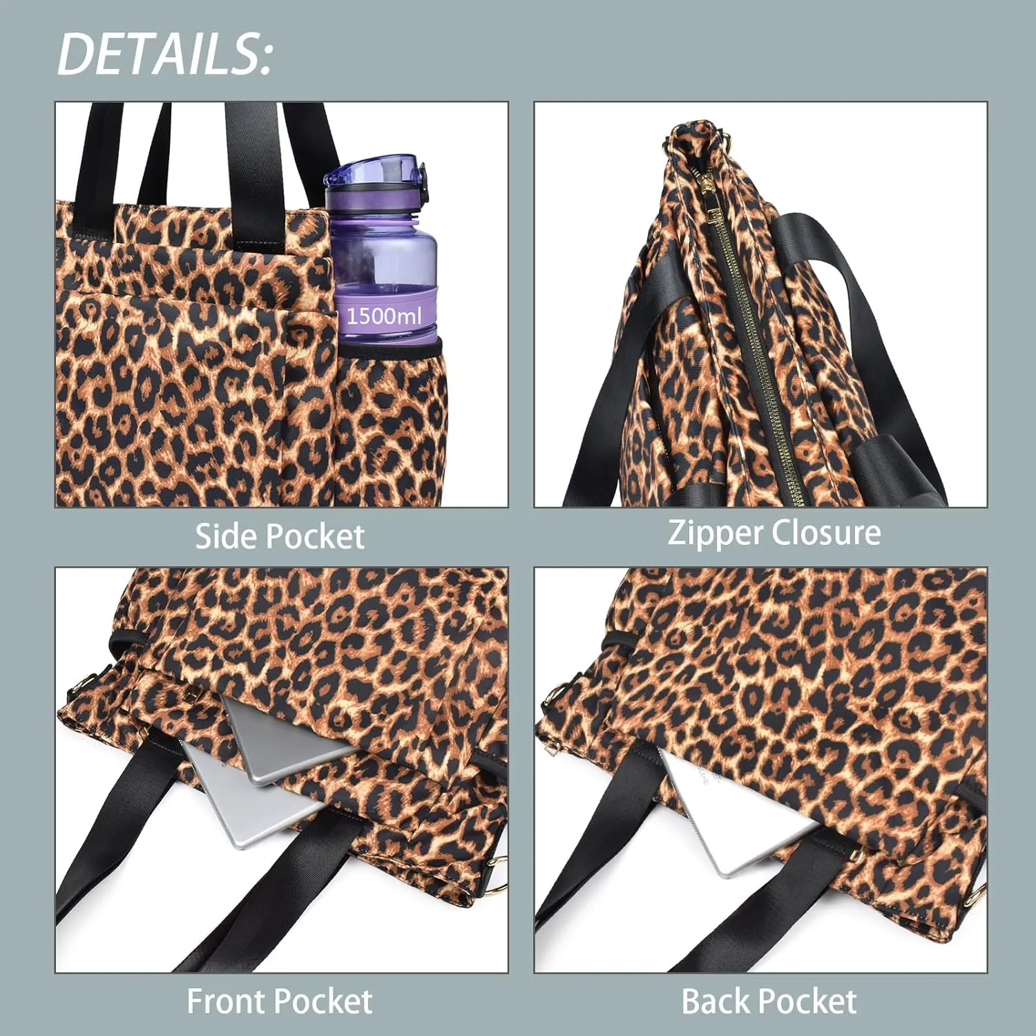 CLOUDMUSIC Crossbody Bags Shoulder Tote Handbag Nylon With Straps Waterproof Multi Bottle Pockets For Women Trendy