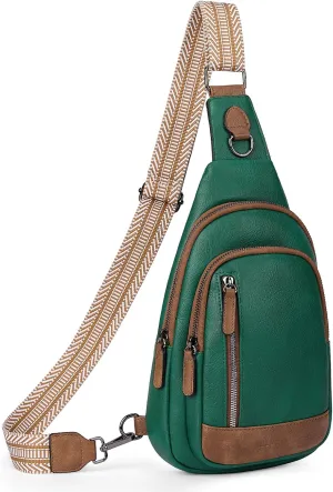 CLUCI Crossbody Bags for Women - Sling Backpack Travel Bag in Leather