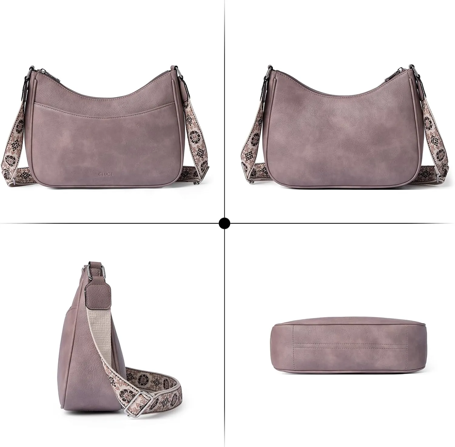 CLUCI Crossbody Bags for Women, Vegan Leather Shoulder Handbags, Purses for Women with Adjustable Wide Strap