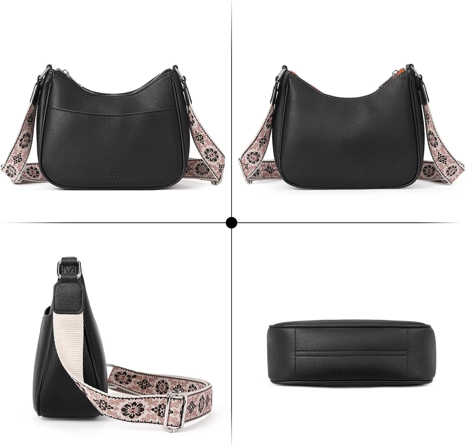 CLUCI Crossbody Bags for Women, Vegan Leather Shoulder Handbags, Purses for Women with Adjustable Wide Strap