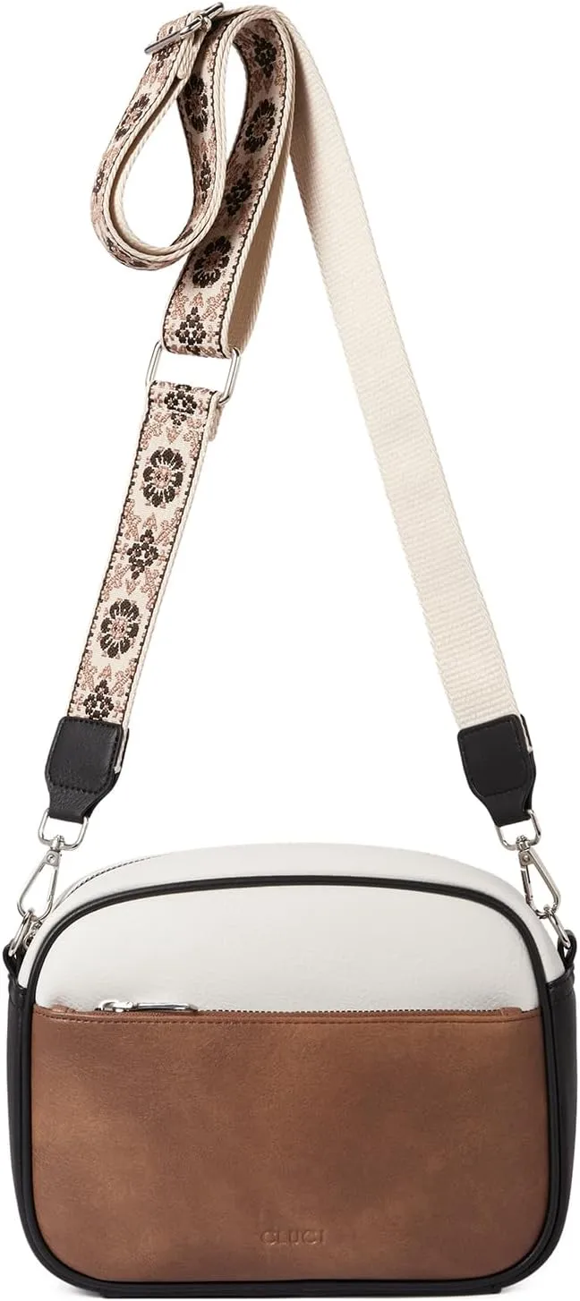 CLUCI Crossbody Bags for Women, Vegan Leather Shoulder Handbags，Purses for Women with Adjustable Wide Strap