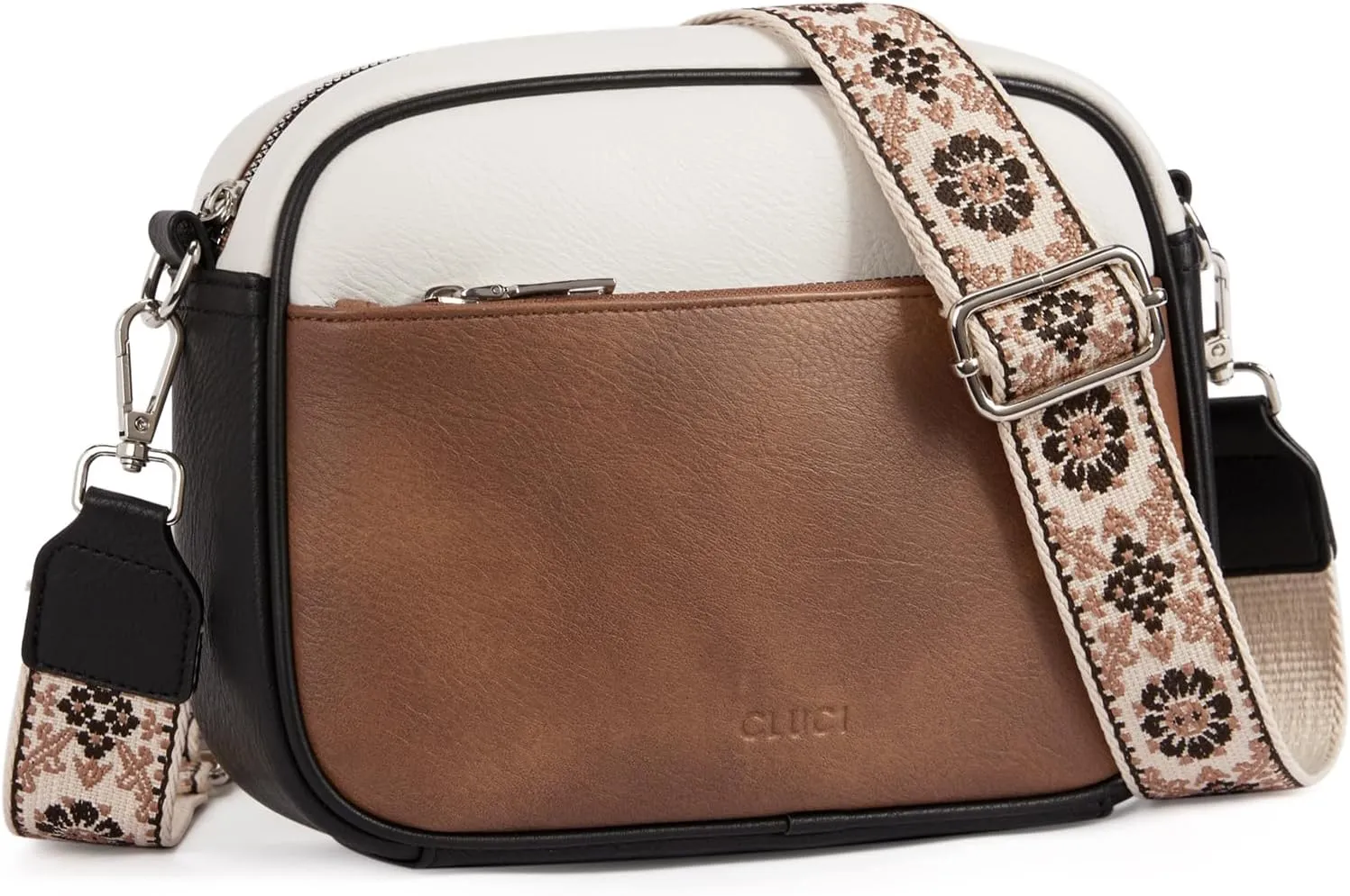 CLUCI Crossbody Bags for Women, Vegan Leather Shoulder Handbags，Purses for Women with Adjustable Wide Strap