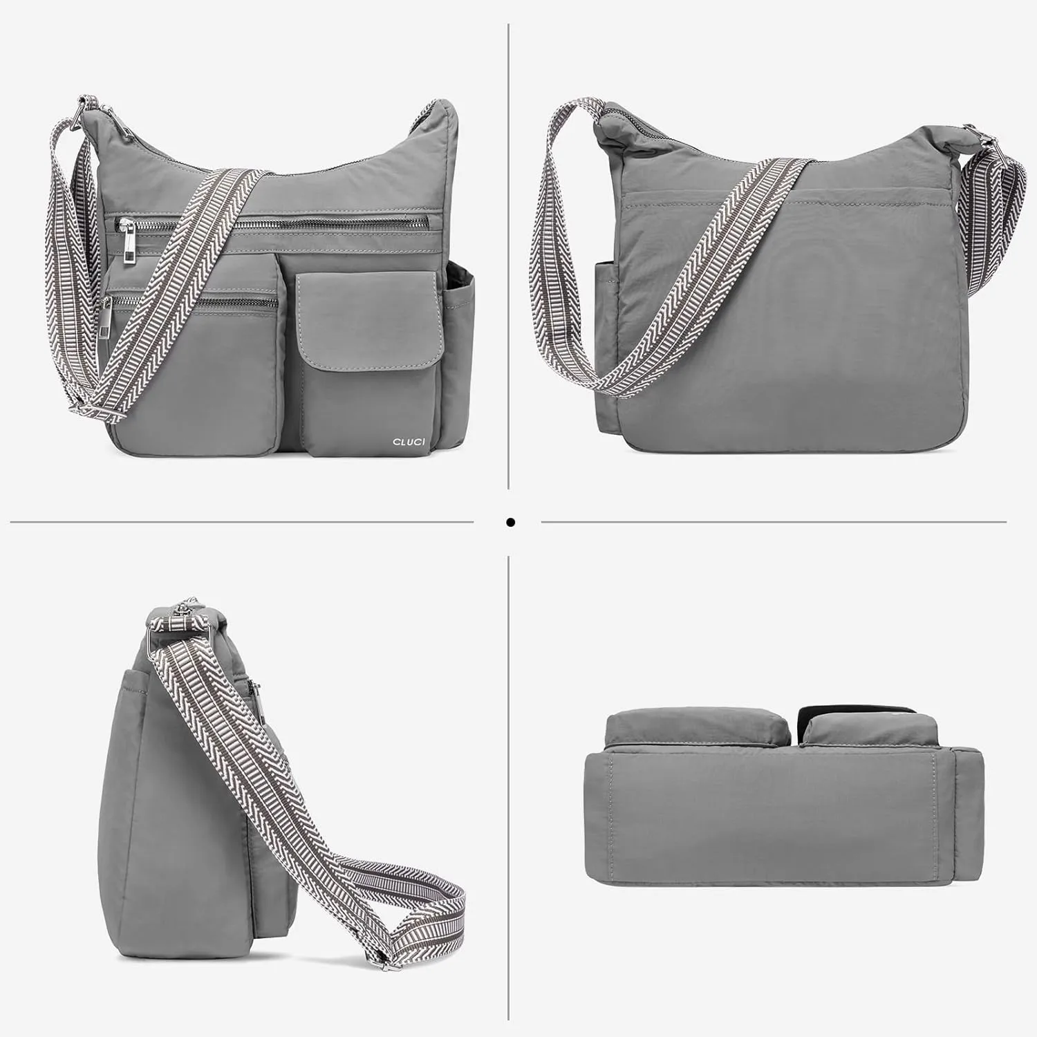 CLUCI Travel Purses for Women, Waterproof Nylon Crossbody Bags for Woman Trendy, Anti Theft Shoulder Bag for Ladies