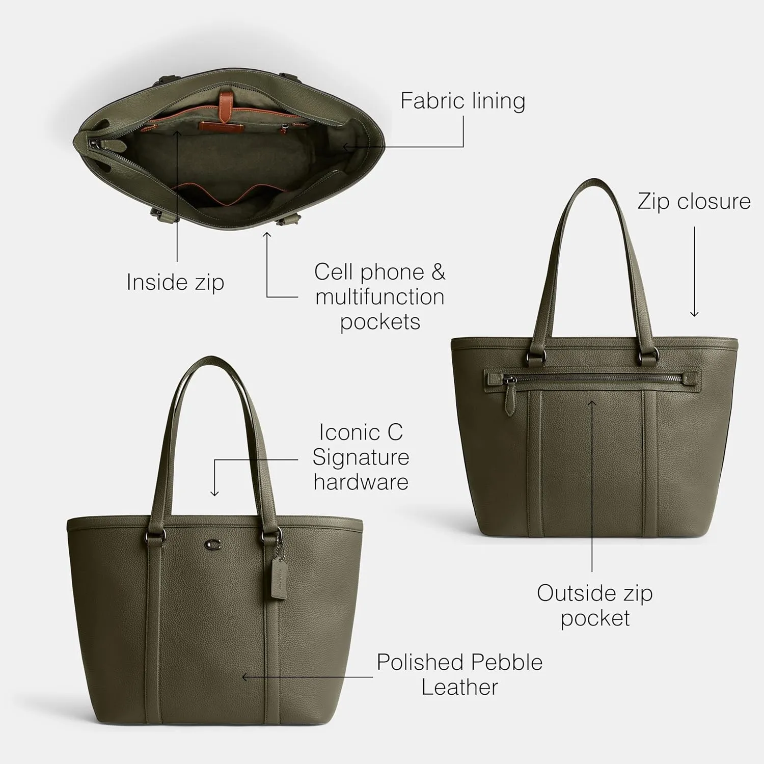 Coach Gotham Zip Top Tote