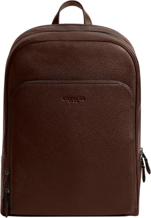Coach Men's Gotham Backpack in Pebble Leather, Maple, One Size