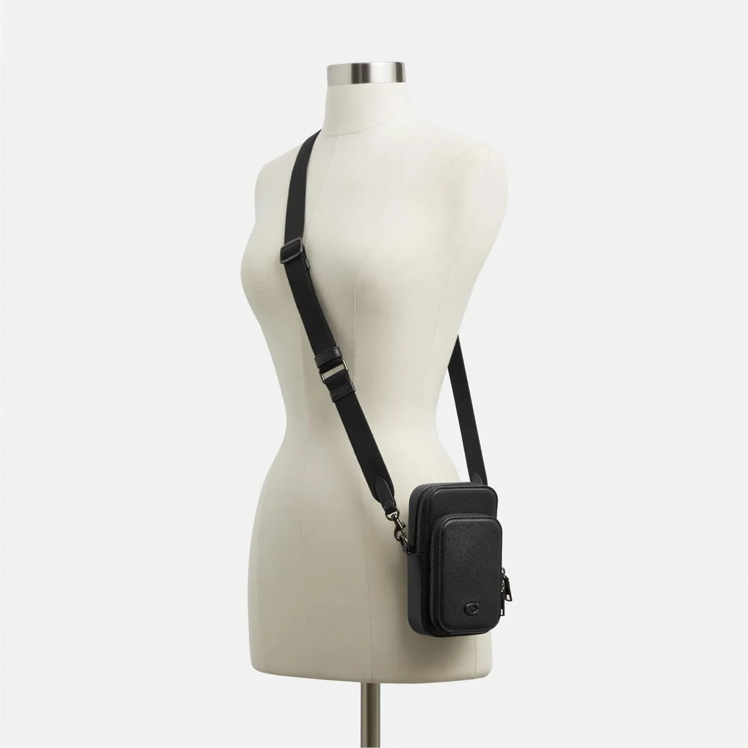 Coach Men's Phone Crossbody Bag in Crossgrain Leather