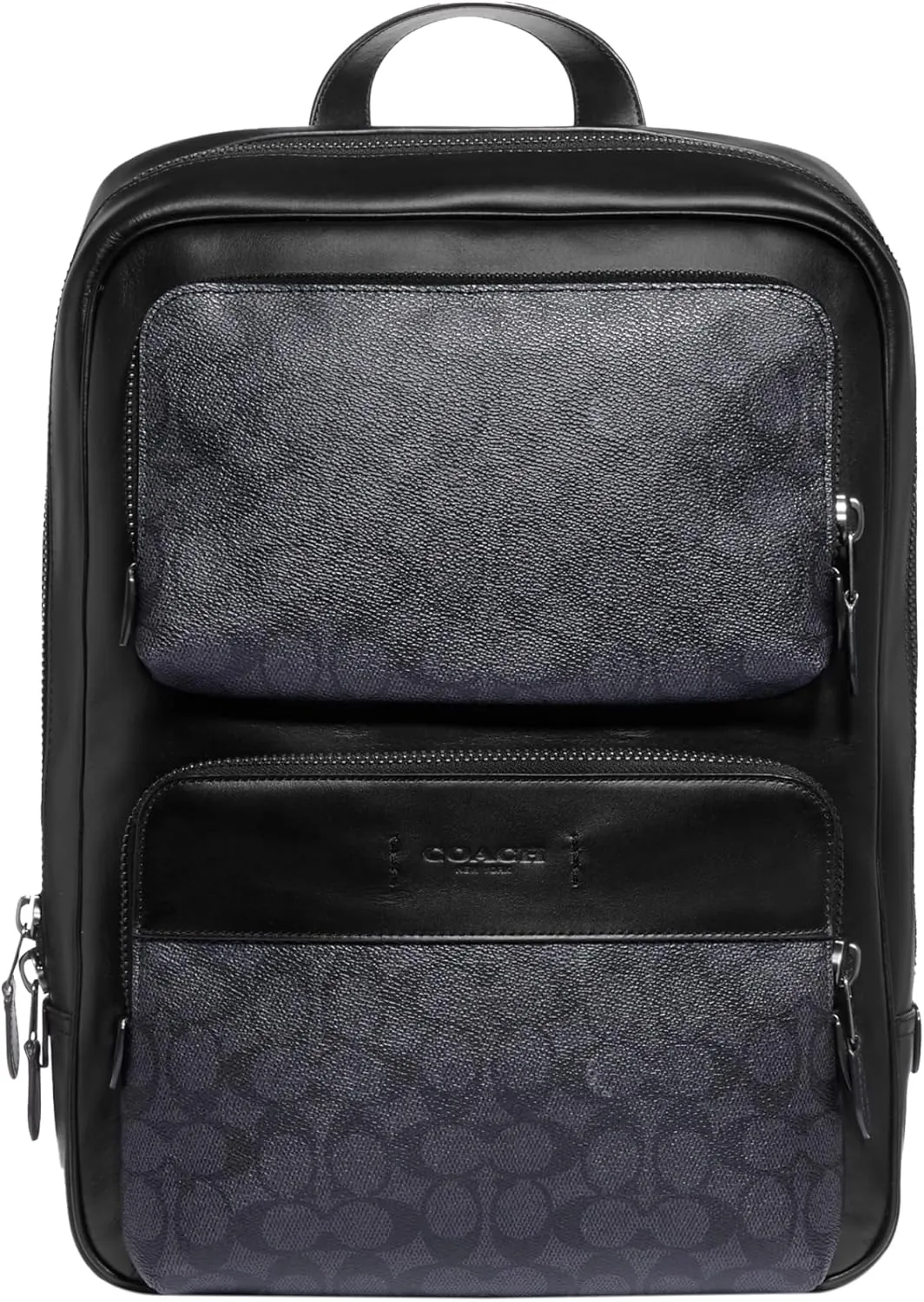 COACH Men's Signature Gotham Backpack, Charcoal/Black, Standard