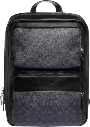 COACH Men's Signature Gotham Backpack, Charcoal/Black, Standard