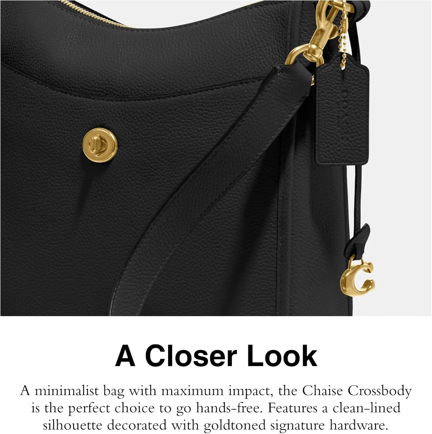 Coach Women's Polished Pebble Leather Chaise Crossbody