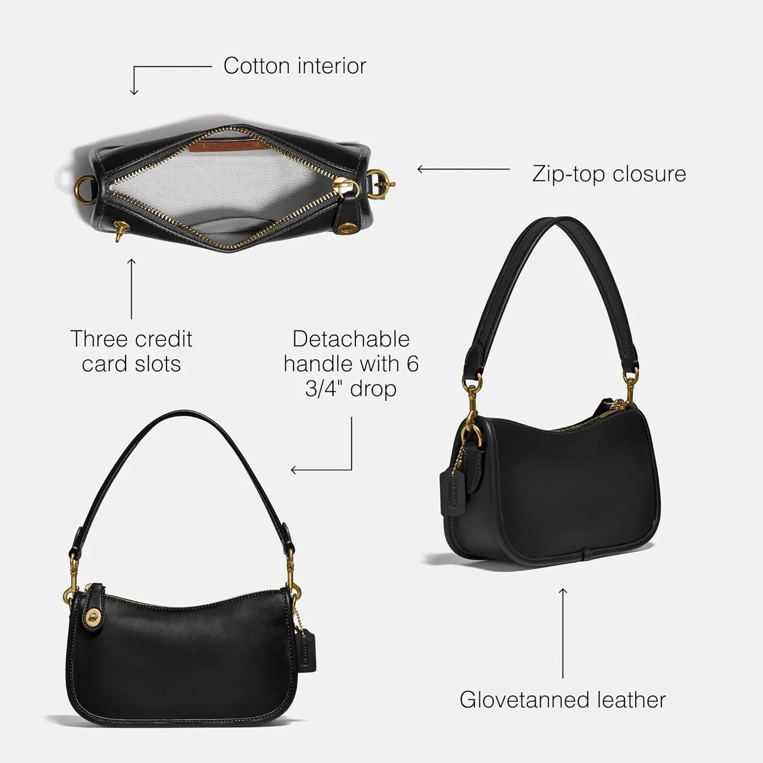 Coach Women's The Coach Originals Glovetanned Leather Swinger 20