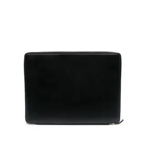 Comme Des Garçons Wallet leather zipped briefcase (black)
