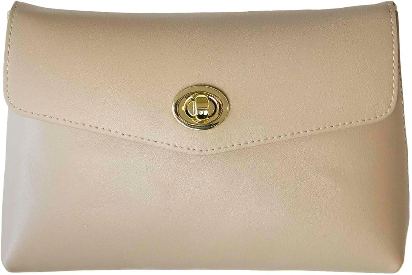 Cosmetic Bag Travel Makeup Pouch Travel Organizer, Zipper Pouch Bags for Women Vegan Leather (Mocha Brown)