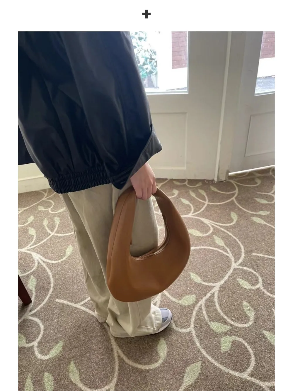 Crescent Leather Handbag